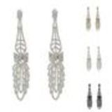 Boucles d'oreilles strass ailes , 6348 Noir