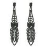 Boucles d'oreilles Noeud papillon strass cristal 9499 Noir - 9499-27464