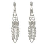 Boucles d'oreilles Noeud papillon strass cristal 9499