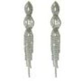 Boucles d'oreilles longues cristal 9501 Blanc - 9501-27469