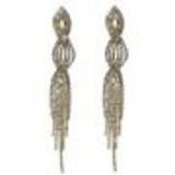 Boucles d'oreilles longues cristal 9501 Doré - 9501-27470