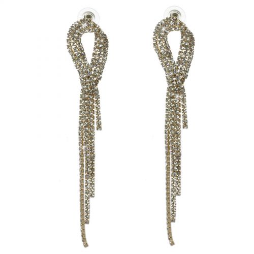 Boucles d'oreilles longues cristal 9502