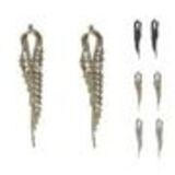 Boucles d'oreilles strass ailes , 6348 Noir