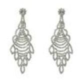 Boucles d'oreilles strass ailes , 6348 Noir Blanc - 9504-27481