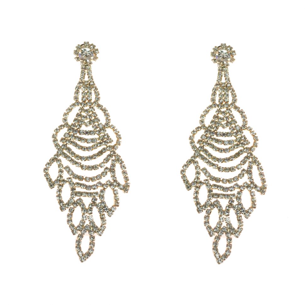 Boucles d'oreilles cristal 9504 Doré - 9504-27482