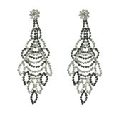 Wings strass earrings , 6348 Black