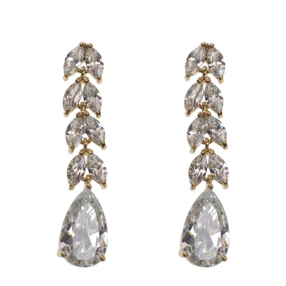 Boucles d'oreilles pendantes cristal de zirconium DONOSA