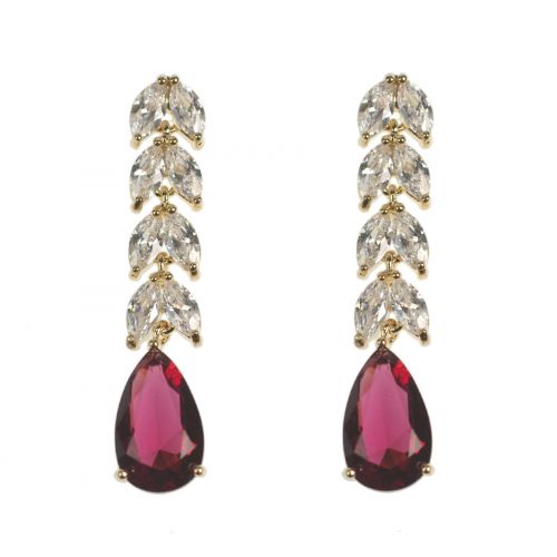 zirconium crystal pendant earrings, DONOSA