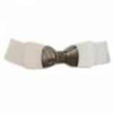 Ceinture élastique large Noeud papillon, Blanc Blanc - 9539-27744