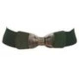 Ceinture élastique large Noeud papillon, Blanc Vert - 9539-27751