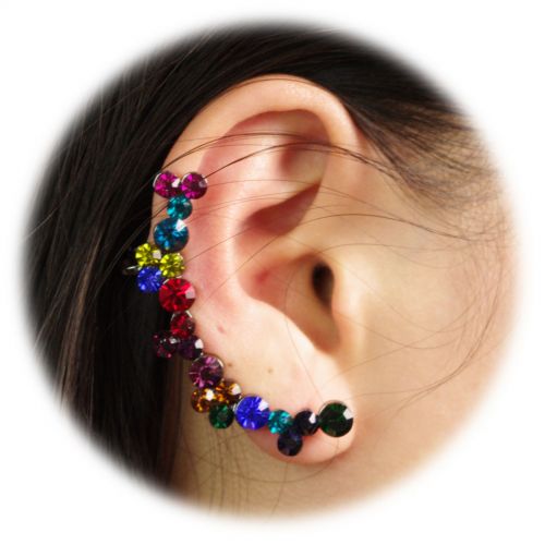 right ear rhinestone bijou 9577 White - 9577-27987