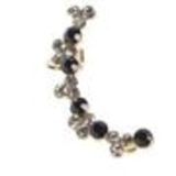 Bijou d'oreilles droite Strass 9577 Noir (Doré, Blanc) - 9577-28038