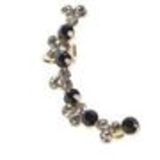 boucle d'oreille perles 8 mm, clous d'oreilles perles 16 mm, 9050 Doré Black (Golden, White)) - 9577-28038