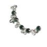 Bijou d'oreilles droite Strass 9577 Vert-blanc - 9577-28046