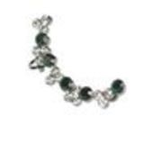 boucle d'oreille perles 8 mm, clous d'oreilles perles 16 mm, 9050 Doré Vert-blanc - 9577-28046