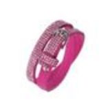 Rhinestones wrap bracelet Cosima Fuchsia - 9605-28241