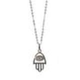 Fatman hand necklace rhodium Silver - 9616-28304