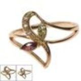 Ring Rhodium Blume OCEANE