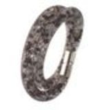 Bracelet glittering rhinestone crystal 9389 Silver Black (Black, White) - 9408-28425