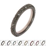 Bague acier Strass de zirconia Reine 9665