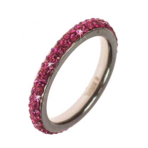 Steel Ring, Rhinestone Zirconia REINE 9665