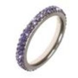 Bague acier Strass de zirconia Reine 9665