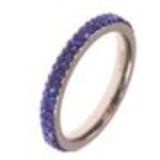 Bague acier Strass de zirconia Reine 9665