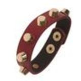 bracelet similicuir cloutés, BR42-21 Rouge - 1871-28686