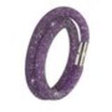 Bracelet glittering rhinestone crystal 9389 Silver Black (purple) - 9408-28689