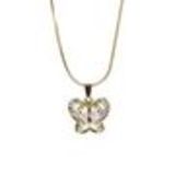 Collier fantaisie cristal Evanna Doré (Blanc) - 9672-28736