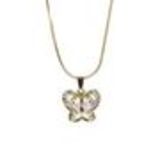  Fashion necklace crystal EVANNA Golden (White) - 9672-28736