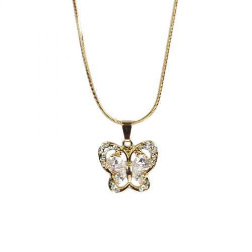 Collier papillon fantaisie cristal Evanna