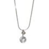 Collier femme, Coeur en strass, XS-2259 Silver (White) - 9675-28747