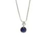 Collier fantaisie cristal Charline Argenté (Bleu) - 9675-28748