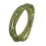 Slim multi-rows wrap bracelet Sila Green - 9485-28797