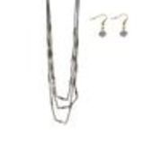 Parrure Collier et Boucles d'oreilles LOU-ANNE Noir (Doré) - 9682-28807