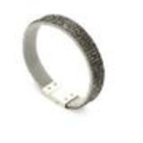 Bracelet similicuir 5 rangs de strass zirconium, 7001 Noir Grey - 7001-28941