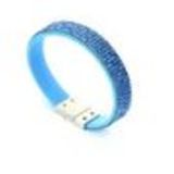 Five rows rhinestones bracelet Cara Blue - 7001-28943