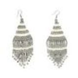 Boucles d'oreilles lamelles coloré, 2062 Silver (White) - 9709-29142