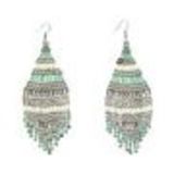 Boucles d'oreilles lamelles coloré, 2062 Silver (Blue) - 9709-29144