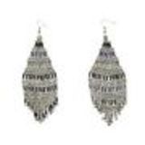 Boucles d'oreilles lamelles coloré, 2062 Silver-Black - 9709-29146