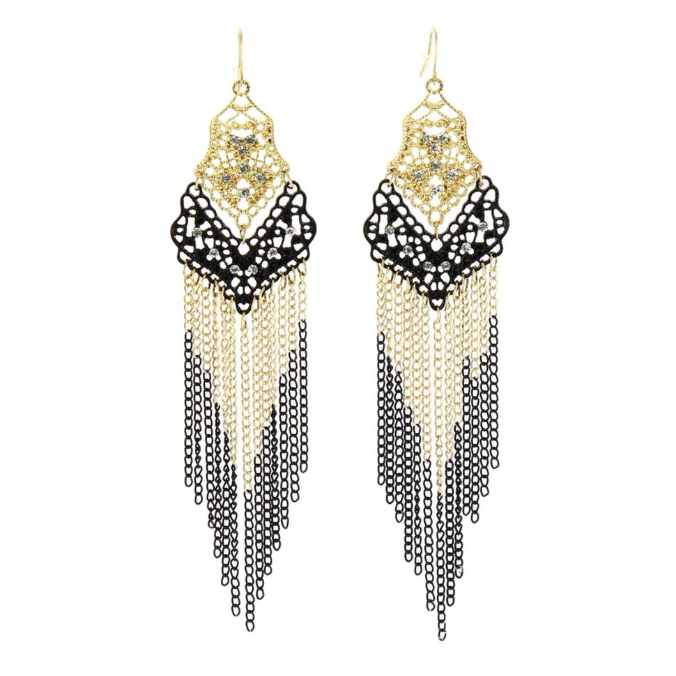 Boucles d'oreilles Kaeling Doré (Noir) - 9757-29388