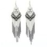 Boucles d'oreilles Kaeling Argenté (noir) - 9757-29390