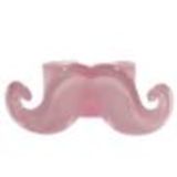 Bague moustache en acrylique, 2096, mauve Rose - 3293-29489