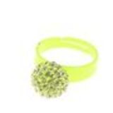 Bague fantaisie, Noeud Papillon, Jaune Fluo - 2937-29494