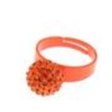 Bague fantaisie, Noeud Papillon, Orange - 2937-29499