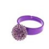 Rhinestones metal ring Purple - 2937-29502
