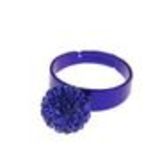 Bague aliiage strass Bleu cyan - 2937-29504