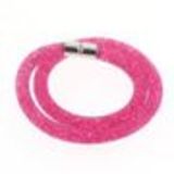 Bracelet glittering rhinestone crystal 9389 Silver Fuchsia - 9408-29559