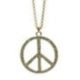 Collier 60 cm, peace and love Doré - 3054-29564